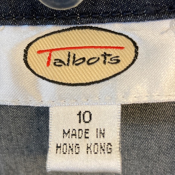 Talbots Double-Breasted Denim Trench Coat - Picture 2 of 7